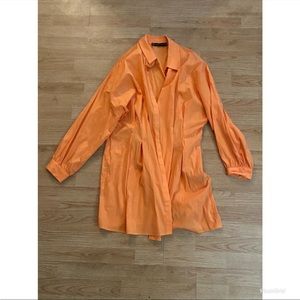 Button down orange top